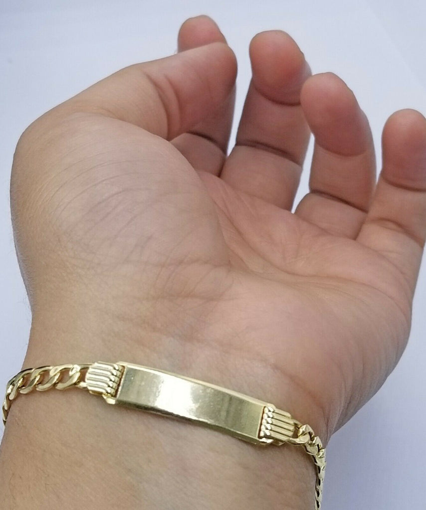 10K Y.Gold 3-Tone Valentino Baby ID Bracelet 3.5mm 6